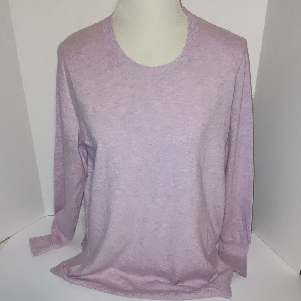 J Crew Sweater Light Purple Size Large Wool Blend
